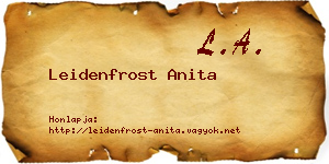 Leidenfrost Anita névjegykártya